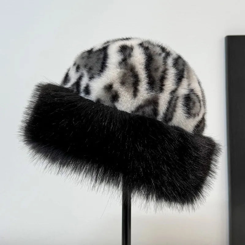 Amarah™ Leopard Print Faux Fur Hat