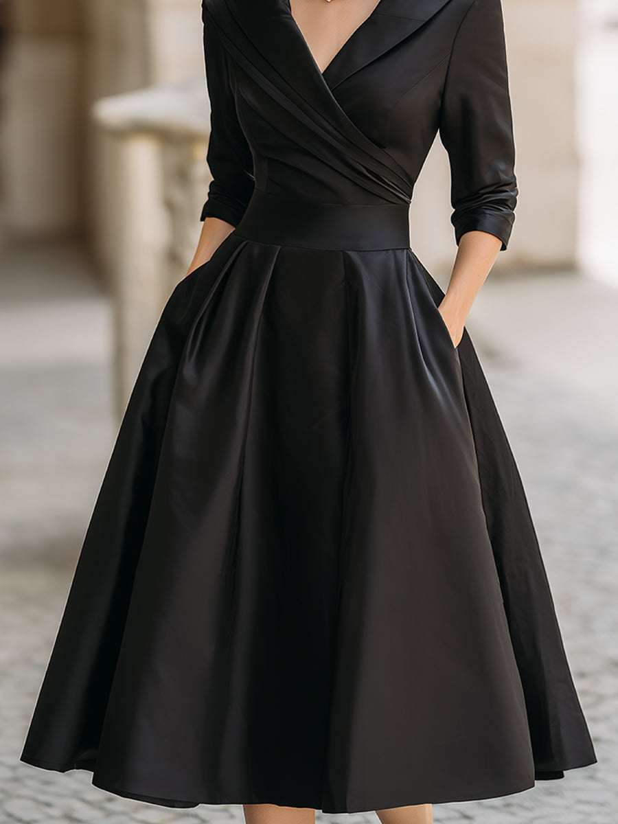 Dharmay | Elegant Long Sleeve Midi Dress