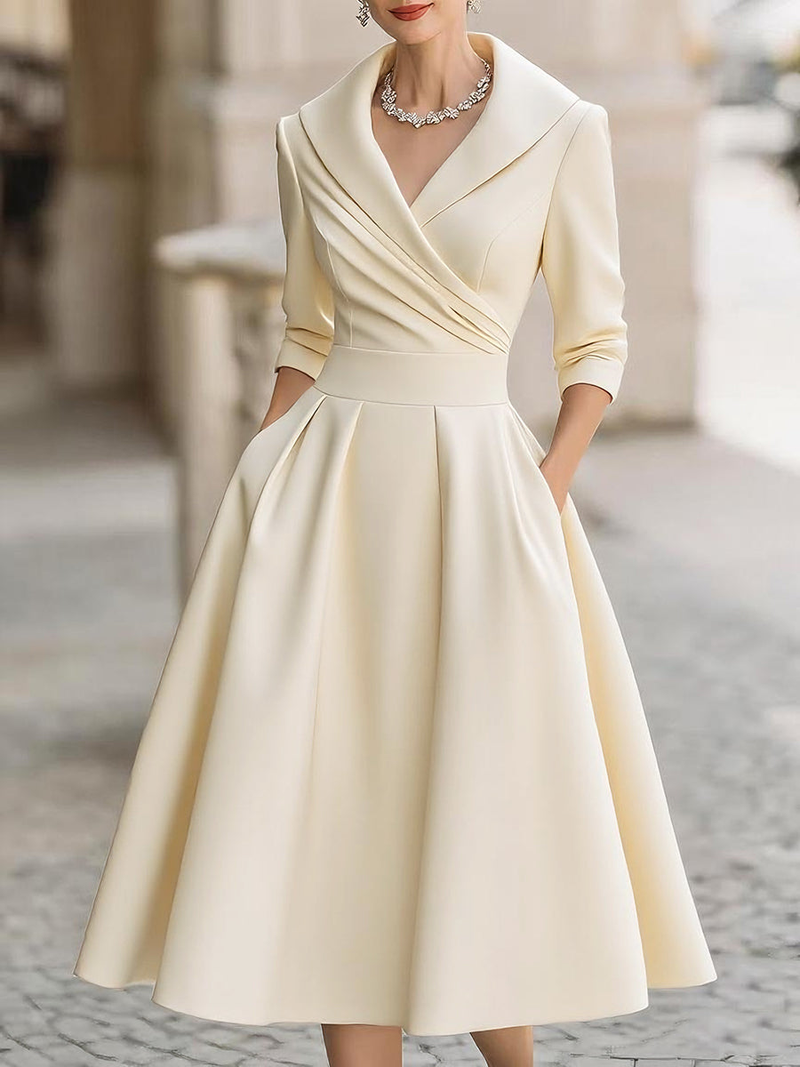 Dharmay | Elegant Long Sleeve Midi Dress
