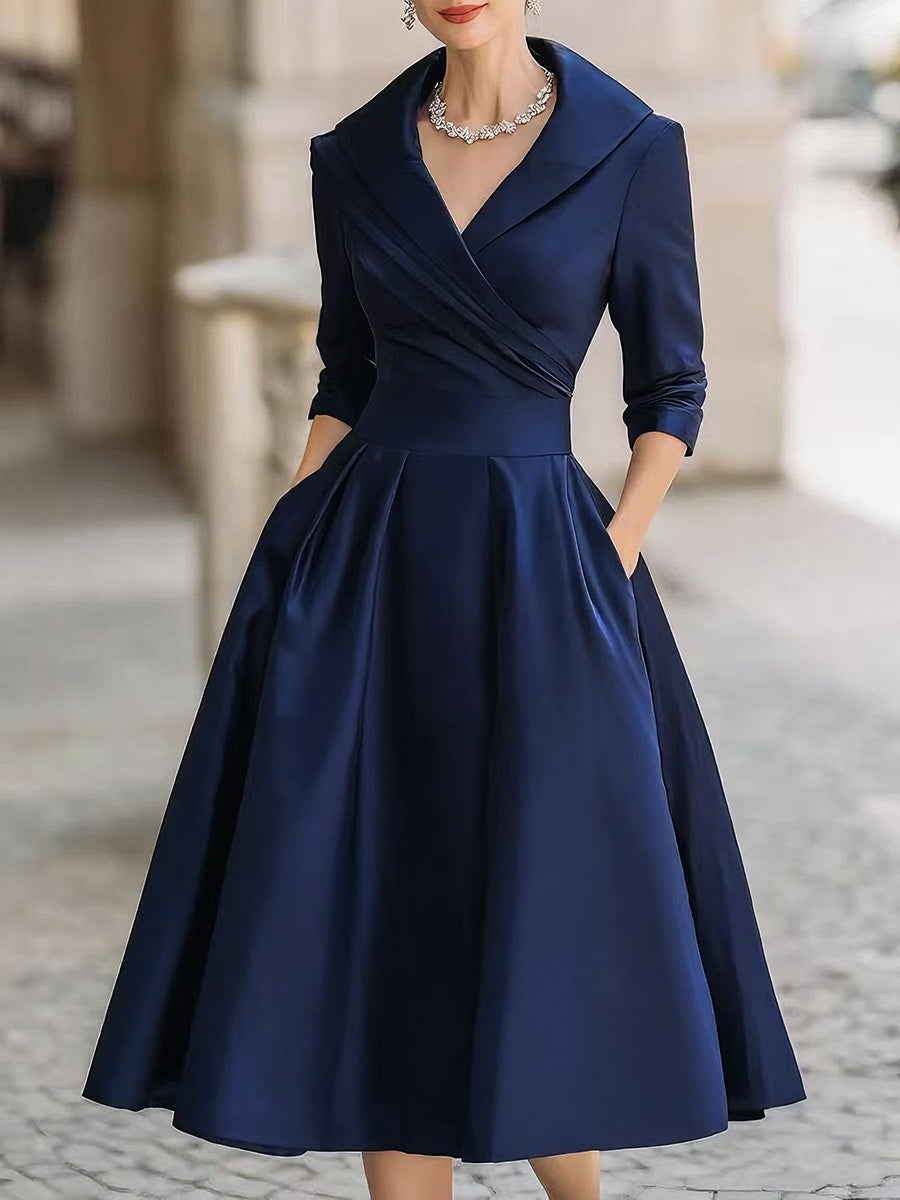 Dharmay | Elegant Long Sleeve Midi Dress