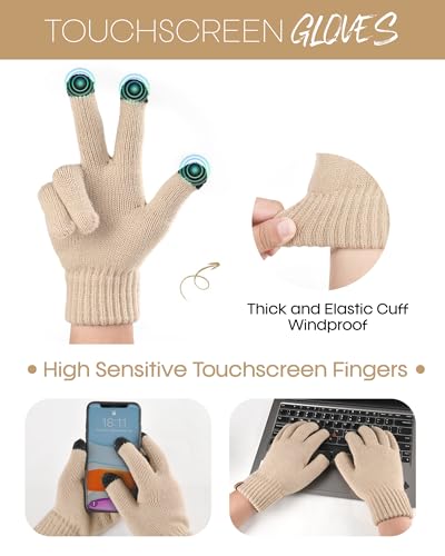 Elegant Winter Hat, Scarf, and Gloves Set