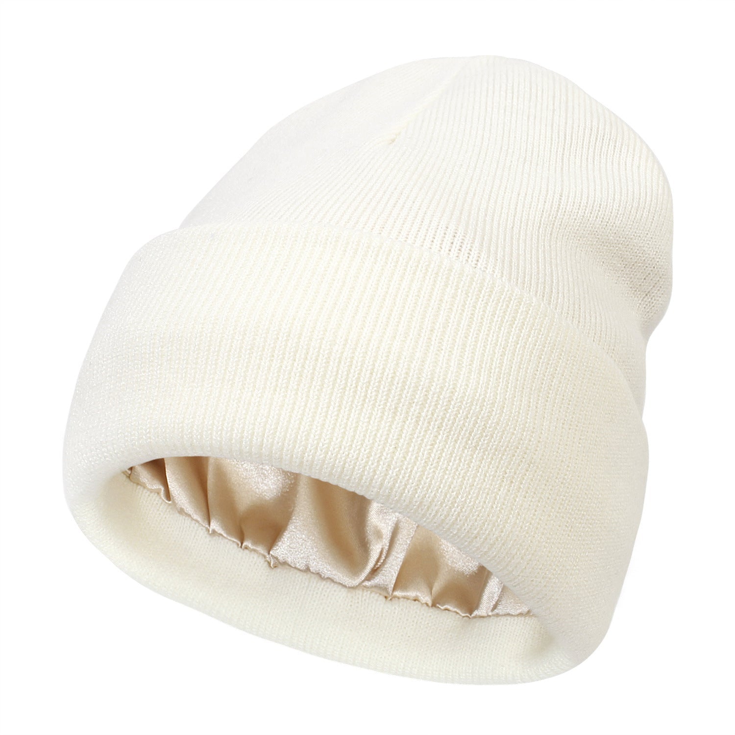 Luxe Satin-Lined Beanie – Elegant Winter Warmth for Hair Protection