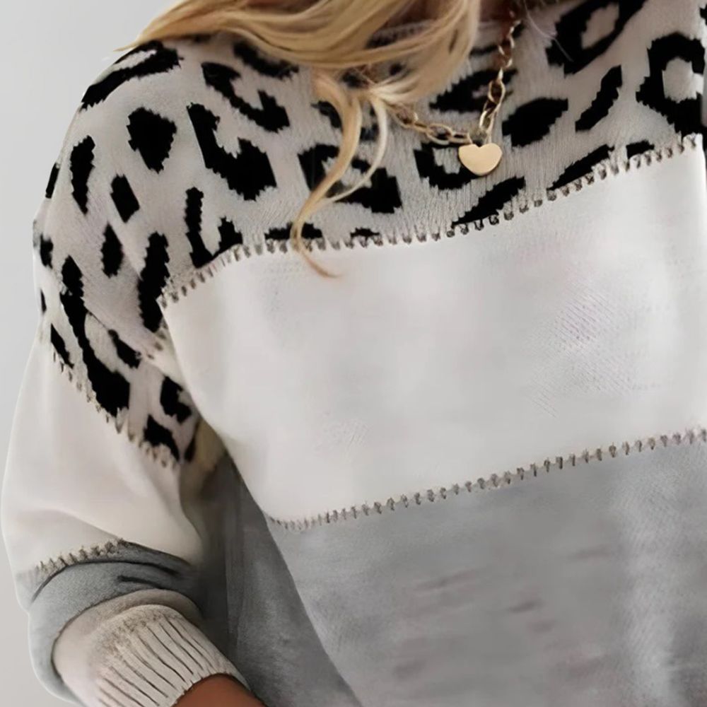Ophelia | Elegant Leopard Sweater