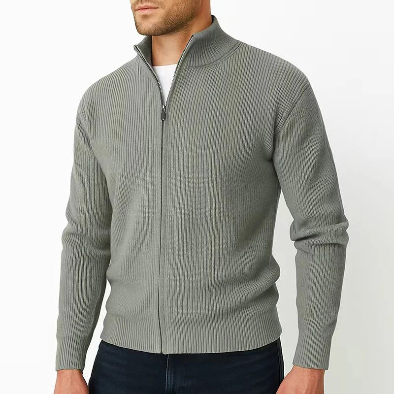 Elliot | Classic Ribbed Full-Zip Sweater