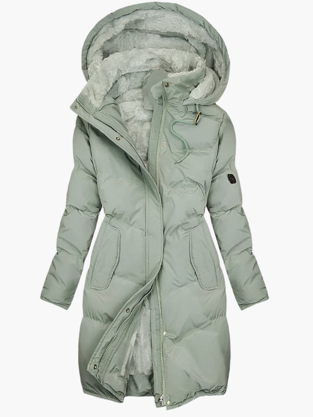 Marianne – Lined winter coat with hood and zipper