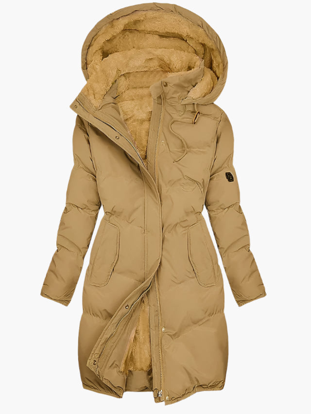 Marianne – Lined winter coat with hood and zipper